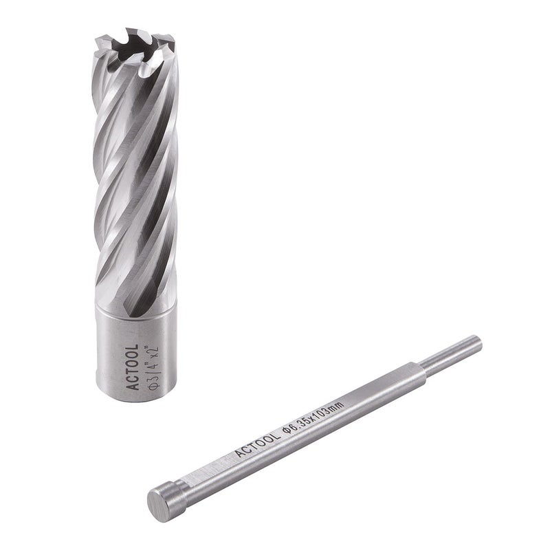 ACTOOL 3/4" Diameter Ã— 2" Depth of Cut HSS ANNULAR Cutter with 3/4'' Weldon Shank - Image 5